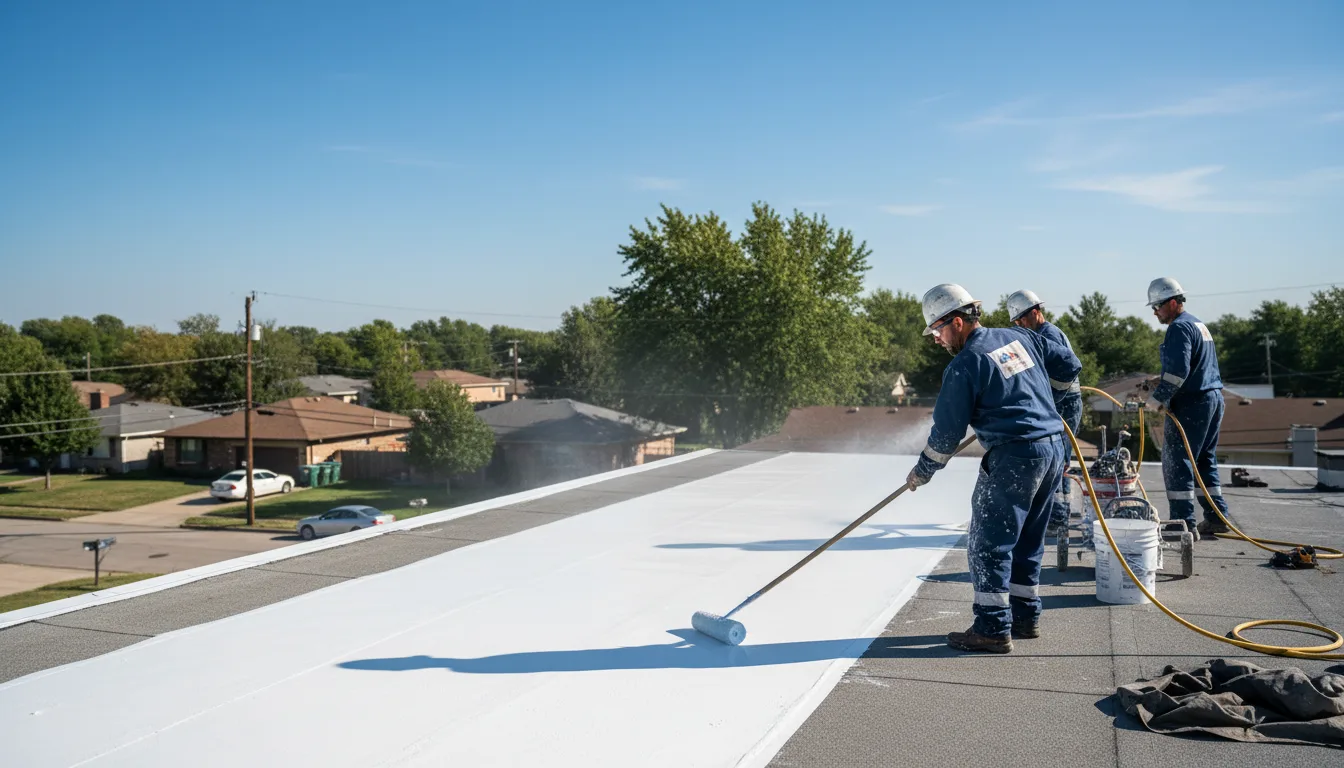 Commercial roof coating in Dexter, KS near me
